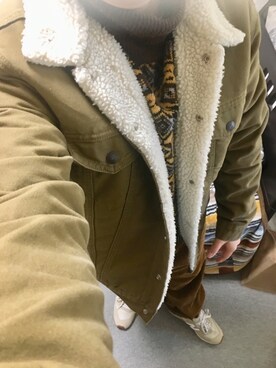 「アイテム（ブルゾン）」を使った、りゅうたさん（メンズ・158cm・20代）の冬コーディネート