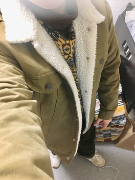 「アイテム（ブルゾン）」を使った、りゅうたさん（メンズ・158cm・20代）の冬コーディネート