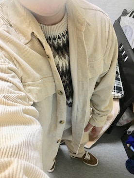 「Right-on（ライトオン）のアイテム（ニット/セーター）」を使った、りゅうたさん（メンズ・158cm）の冬コーディネート