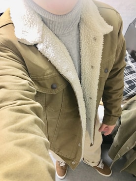 「Levi's（リーバイス）のアイテム（ブルゾン）」を使った、りゅうたさん（メンズ・158cm）の冬コーディネート