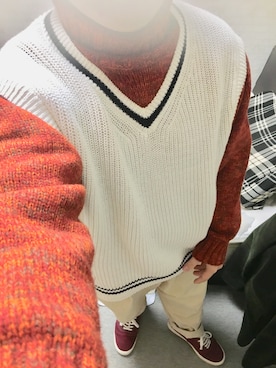 ベストを使った タートルネックニット のメンズ人気ファッションコーディネート Wear