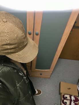 「コーデュロイキャップ」｜りゅうたさん（メンズ・158cm）の冬コーディネート