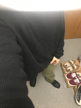 「ワッフル」｜「アイテム（その他シューズ）」を使った、りゅうたさん（メンズ・158cm）の冬コーディネート