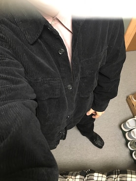 「ピンクシャツ」｜「アイテム（ブルゾン）」を使った、りゅうたさん（メンズ・158cm）の冬コーディネート