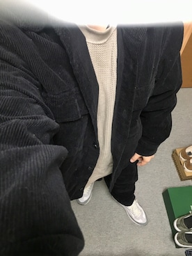 「ワッフル」｜「アイテム（ブルゾン）」を使った、りゅうたさん（メンズ・158cm）の冬コーディネート