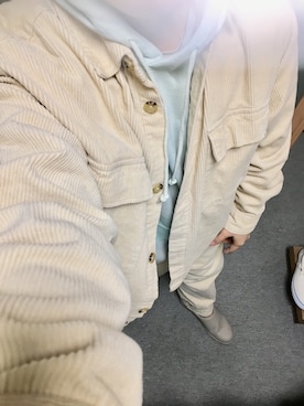 「アイテム（パーカー、グリーン系）」を使った、りゅうたさん（メンズ・158cm）の春コーディネート