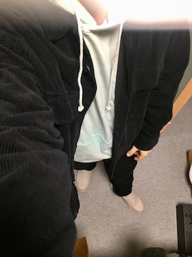 「アイテム（パーカー、グリーン系）」を使った、りゅうたさん（メンズ・158cm）の春コーディネート