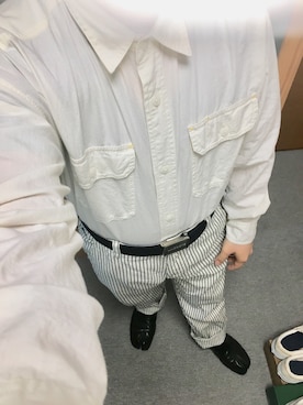 「ペインターパンツ」｜「アイテム（その他シューズ）」を使った、りゅうたさん（メンズ・158cm）の春コーディネート