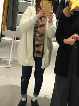 「American Eagle（アメリカンイーグル）のアイテム（その他アウター）」を使った、tadanozikomanさん（レディース・156cm）の冬コーディネート