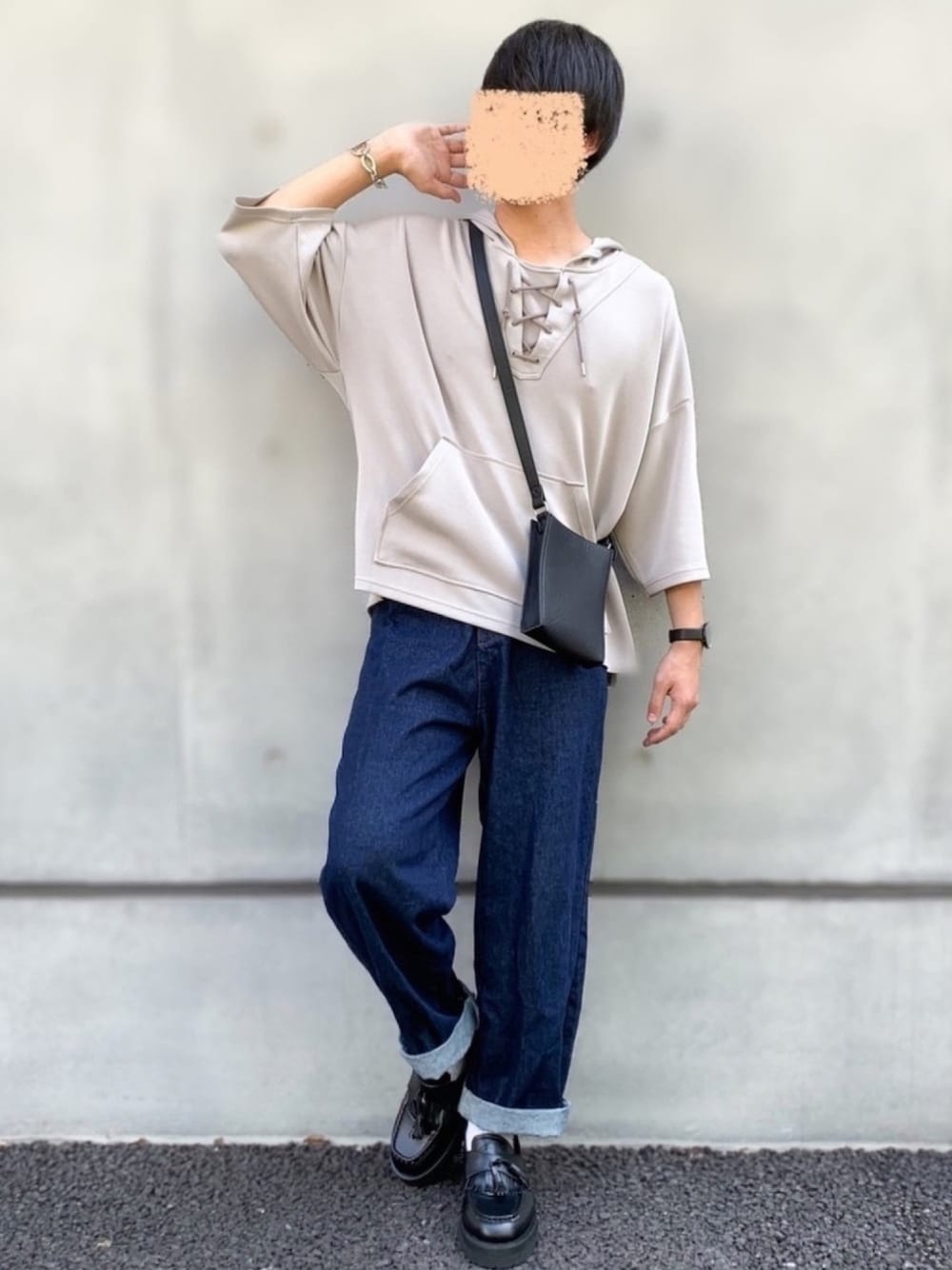 CASPER JOHN（キャスパージョン）の「Lace up Hoodie/レース