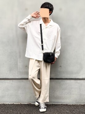 「CONVERSE（コンバース）のCONVERSE コンバース オール スター オックス / ALL STAR OX(BLACK) 32160321（スニーカー）」を使った、タクミんさん（メンズ・173cm・20代）の秋コーディネート