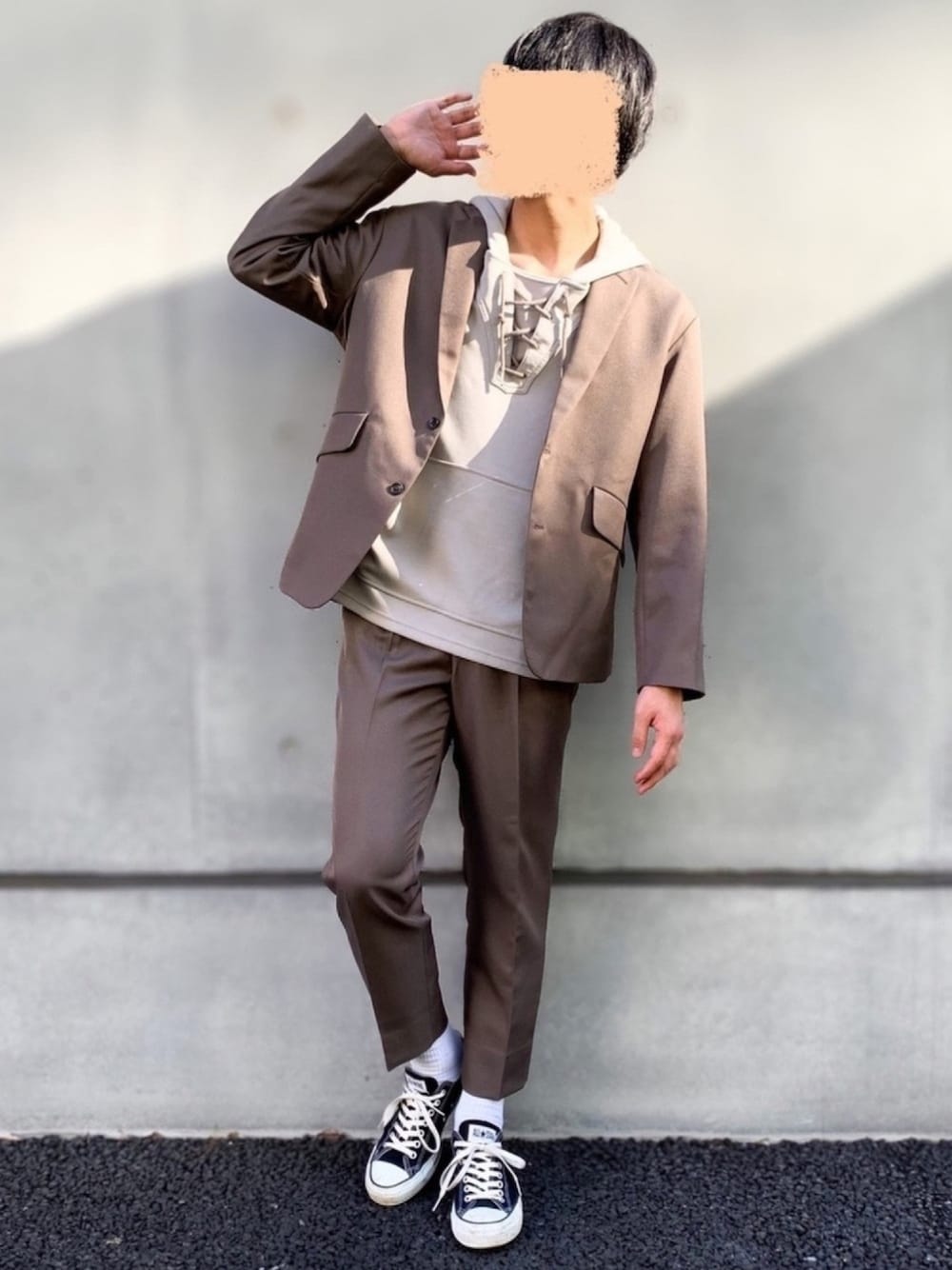 CASPER JOHN（キャスパージョン）の「Lace up Hoodie/レース