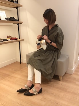 「オリエンタルトラフィック」｜「アイテム（シャツワンピース）」を使った、ORientalTRaffic ペリエ千葉店さん（レディース・168cm）の秋コーディネート