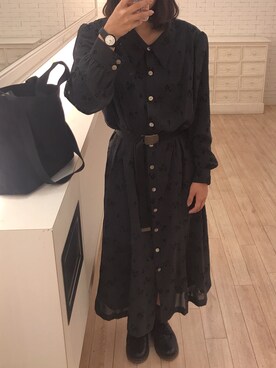 「coen」｜「アイテム（その他シューズ）」を使った、のんこさん（レディース・160cm）の秋コーディネート