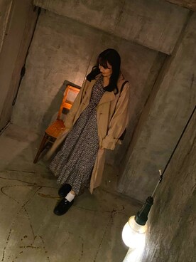 「select MOCA（セレクトモカ）のアイテム（トレンチコート）」を使った、Rinさん（レディース・159cm）の春コーディネート