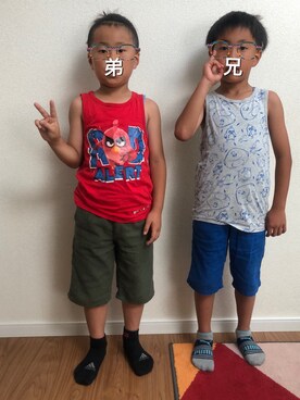 「チャイハネ（チャイハネ）のアイテム」を使った、ゆうてるさん（キッズ・120cm）の夏コーディネート