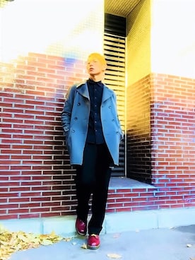 「wjk（ダヴルジェイケイ）のアイテム（ジャケット/アウター）」を使った、TETUさん（メンズ・174cm）の冬コーディネート