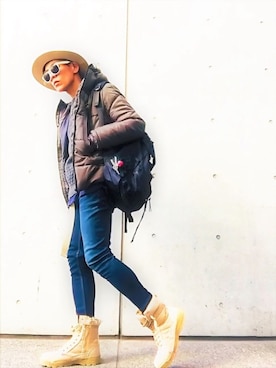 「DOUBLE NAME（ダブルネーム）のアイテム」を使った、TETUさん（メンズ・174cm）の冬コーディネート