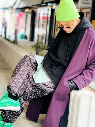 ナンバーナイン カート期 ガウン ウール コート ブラック NUMBER (N