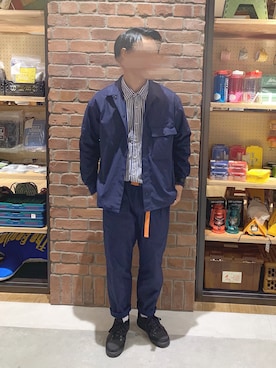 「niko and...（ニコアンド）のアイテム（セットアップ）」を使った、ケースケさん（メンズ・177cm）の春コーディネート