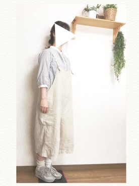 「PUAL CE CIN（ピュアルセシン）のアイテム（シャツワンピース）」を使った、m i m i 𓍯さん（レディース・161cm）の春コーディネート
