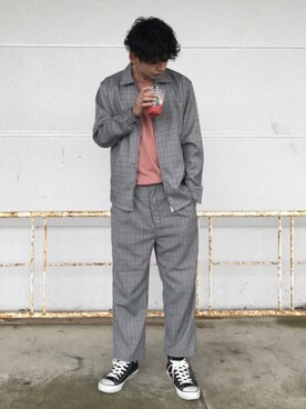 「ＧＷ」｜「アイテム（その他アウター）」を使った、tomoyaさん（メンズ・175cm）の春コーディネート