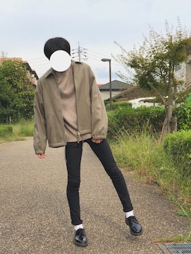 「marka（マーカ）のアイテム（ブルゾン）」を使った、たいさん（メンズ・171cm）の秋コーディネート
