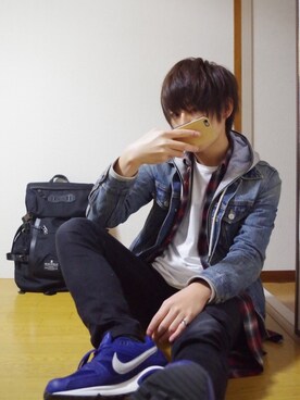 つん。【GUコーデ】さん（メンズ・171cm）の春コーディネート