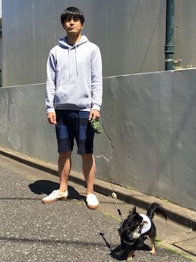 「Saturdays NYC（サタデーズ ニューヨークシティ ）のアイテム（スニーカー）」を使った、masさん（メンズ・180cm）の春コーディネート