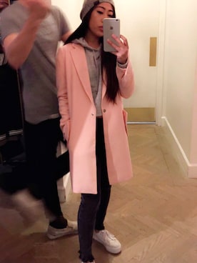 「SCOTCH & SODA（スコッチ アンド ソーダ）のアイテム（ジャケット/アウター）」を使った、Shannaさん（レディース・160cm）の冬コーディネート