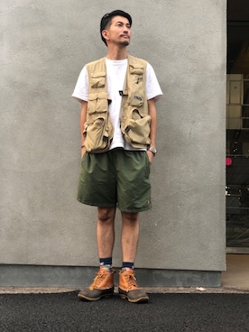 「アイテム（ベスト）」を使った、1980080320140626sさん（メンズ・174cm）の夏コーディネート