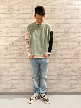 「BACK NUMBER（バックナンバー）のアイテム（スウェット）」を使った、1980080320140626sさん（メンズ・174cm）の冬コーディネート