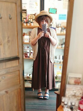 「ぽっちゃり、夏」｜「アイテム（ワンピース/ドレス）」を使った、しゅう。さん（レディース・153cm）の夏コーディネート