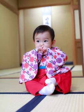 「アイテム（ロンパース）」を使った、KYOETSUさん（レディース・70cm）の春コーディネート