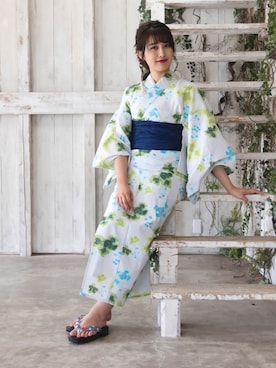 「アイテム（和装小物）」を使った、KYOETSUさん（レディース・167cm）の春コーディネート