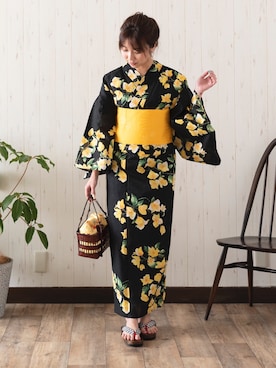 「アイテム（和装小物）」を使った、KYOETSUさん（レディース・157cm）の春コーディネート