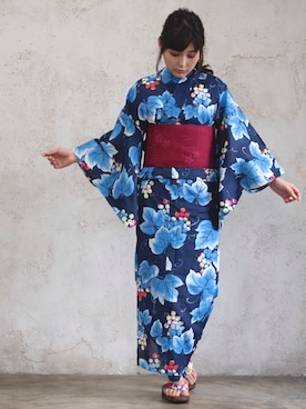 「アイテム（和装小物）」を使った、KYOETSUさん（レディース・158cm）の夏コーディネート