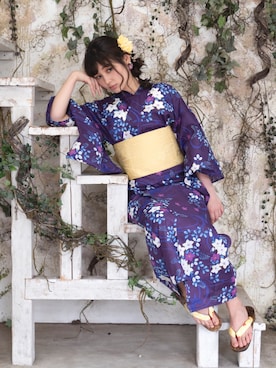 「アイテム（和装小物）」を使った、KYOETSUさん（レディース・158cm）の夏コーディネート