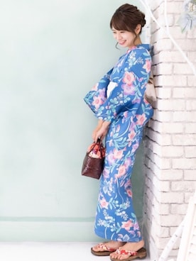 「アイテム（和装小物）」を使った、KYOETSUさん（レディース・163cm）の春コーディネート