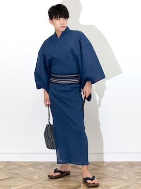 「アイテム（浴衣、その他）」を使った、KYOETSUさん（メンズ・178cm）の夏コーディネート