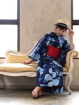 「アイテム（和装小物）」を使った、KYOETSUさん（レディース・158cm）の夏コーディネート