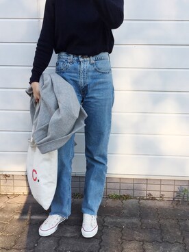 「CLANE（クラネ）のアイテム（チェスターコート）」を使った、cota_raさん（レディース・168cm）の冬コーディネート