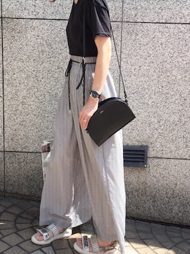 「TOGA PULLA（トーガ　プルラ）のアイテム（シューズ）」を使った、cota_raさん（レディース・168cm）の夏コーディネート