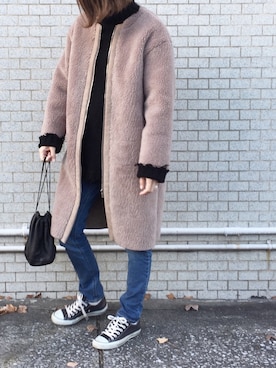 「PERVERZE（パーバーズ）のアイテム（ワンピース/ドレス）」を使った、cota_raさん（レディース・168cm）の冬コーディネート