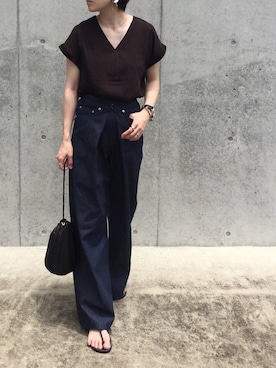 「JOHN LAWRENCE SULLIVAN（ジョンローレンスサリバン）のアイテム」を使った、cota_raさん（レディース・168cm）の夏コーディネート