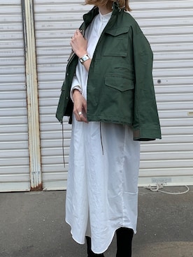 「ALLUMER（アリュメール）のアイテム（ジャケット/アウター）」を使った、cota_raさん（レディース・168cm）の春コーディネート