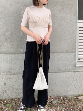 「ALLUMER（アリュメール）のアイテム（パンツ）」を使った、cota_raさん（レディース・168cm）の春コーディネート