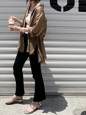「ALLUMER（アリュメール）のアイテム（パンツ）」を使った、cota_raさん（レディース・168cm）の夏コーディネート