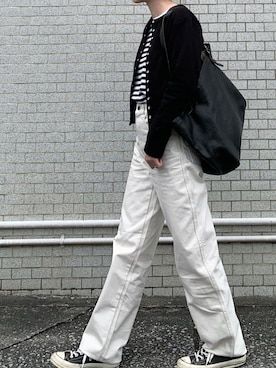 「agnes b.（アニエスベー）のM001 CARDIGAN カーディガンプレッション（カーディガン/ボレロ）」を使った、cota_raさん（レディース・168cm）の冬コーディネート