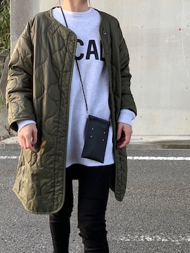 「ALLUMER（アリュメール）のアイテム（モッズコート）」を使った、cota_raさん（レディース・168cm）の冬コーディネート